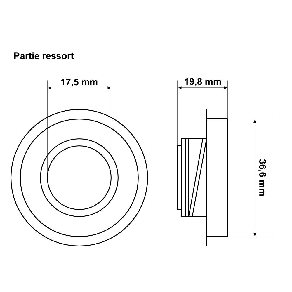 Garniture mécanique U.S. Seal PS-1000 pour pompe de spa (partie ressort)